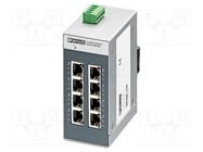 Switch Ethernet; unmanaged; Number of ports: 8; 12÷48VDC; RJ45 PHOENIX CONTACT