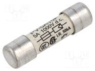 Fuse: fuse; gPV; 5A; 1kVDC; ceramic,cylindrical; 10.3x38mm BUSSMANN