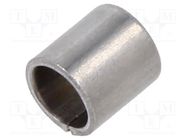 Spacer sleeve; 6.35mm; cylindrical; aluminium; Out.diam: 5.89mm 