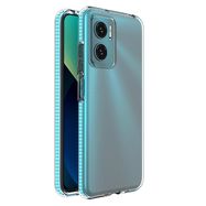 Spring Case Cover for Xiaomi Redmi Note 11E /Redmi 10 5G / Redmi 10 Prime+ 5G / Poco M4 5G Silicone Cover with Frame Light Blue, Hurtel