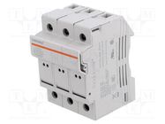 Fuse base; 10x38mm; for DIN rail mounting; 1kV; Poles: 3; IP20 MERSEN