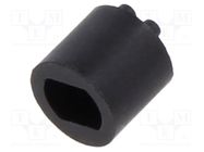 Spacer sleeve; LED; Øout: 5.1mm; ØLED: 3mm; L: 5.1mm; black; UL94V-0 BIVAR