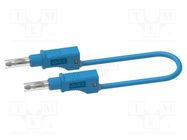 Test lead; 12A; banana plug 4mm,both sides; Urated: 600V; blue ELECTRO-PJP