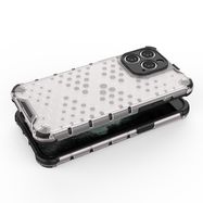 Honeycomb case for iPhone 14 Pro armored hybrid cover transparent, Hurtel