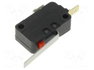 Microswitch SNAP ACTION; 0.1A/125VAC; 0.1A/30VDC; with lever OMRON Electronic Components