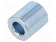 Spacer sleeve; 9mm; cylindrical; steel; zinc; Out.diam: 8mm DREMEC