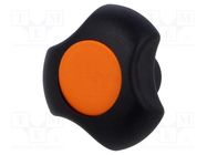 Knob; Ø: 40mm; Int.thread: M6; 13.5mm; H: 25mm; technopolymer PA ELESA+GANTER