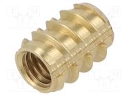 Threaded insert; brass; M8; BN 37879; L: 16mm; FOAMSERT® TAPPEX