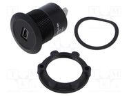 Adapter; for panel mounting,rear side nut; Thread: M22; 1÷10mm ONPOW