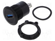 Adapter; USB A socket,both sides; USB 3.0; Thread: M22; 1÷10mm ONPOW