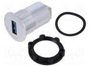 Adapter; USB A socket,USB B socket; USB 3.0; Thread: M22; 1÷10mm ONPOW