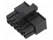 Connector: wire-board; plug; female; Micro MATE-N-LOK; 3mm; PIN: 12 TE Connectivity