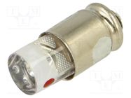 LED lamp; red; S5,7s; 5÷6VDC; No.of diodes: 1; 5mm; Bulb: T1 3/4 MARL