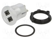 Adapter; for panel mounting,rear side nut; Thread: M22; 1÷10mm ONPOW