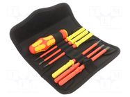 Kit: screwdrivers; case; 5pcs; insulated; Phillips,slot; 1kVAC WERA