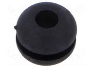 Grommet; Ømount.hole: 4.8mm; Øhole: 3.2mm; black; -40÷135°C; UL94HB ESSENTRA