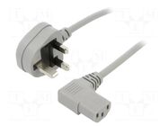 Cable; 3x0.75mm2; BS 1363 (G) plug,IEC C13 female angled right LIAN DUNG