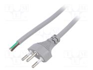 Cable; 3x1mm2; wires,SEV-1011 (J) plug; PVC; 1.8m; grey; 10A; 250V LIAN DUNG