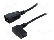 Cable; 3x1.5mm2; IEC C19 female angled,IEC C20 male; PVC; 1.8m LIAN DUNG