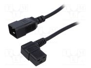 Cable; 3x1.5mm2; IEC C19 female angled,IEC C20 male; PVC; 3m LIAN DUNG