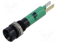 Indicator: LED; recessed; green; 12VDC; Ø8mm; IP67; metal,plastic CML INNOVATIVE TECHNOLOGIES