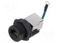 PIN: 8; for panel mounting,front side nut AMPHENOL LTW