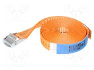 Fastening belt; L: 2m; Width: 25mm; orange; 250kg HILLS CARGO SECUREMENT