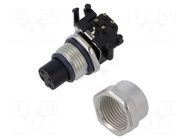 Connector: M12; plug; female; PIN: 4; straight; 4A; 250V; IP67 AMPHENOL LTW
