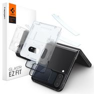 TEMPERED GLASS Spigen GLASS FC "EZ FIT" + HINGE FILM 2-PACK GALAXY WITH FLIP 4 BLACK, Spigen