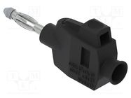 Connector: 4mm banana; plug; 36A; 30VAC; 60VDC; black; on cable ELECTRO-PJP