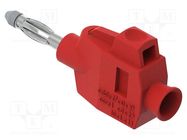 Connector: 4mm banana; plug; 36A; 30VAC; 60VDC; red; non-insulated ELECTRO-PJP