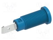 Connector: 2mm banana; socket; 10A; 600V; 29.2mm; blue; insulated ELECTRO-PJP