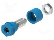 Connector: 4mm banana; socket; 36A; 30VAC; 60VDC; Cutout: Ø6mm; blue ELECTRO-PJP