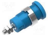 Connector: 4mm banana; socket; 36A; 1kV; blue; nickel plated ELECTRO-PJP