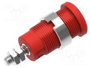 Connector: 4mm banana; socket; 36A; 1kV; red; nickel plated ELECTRO-PJP