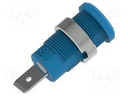 Socket; 4mm banana; 36A; 1kV; blue; nickel plated; on panel,screw ELECTRO-PJP