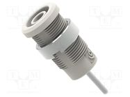 Connector: 4mm banana; socket; 36A; 1kV; white; nickel plated ELECTRO-PJP