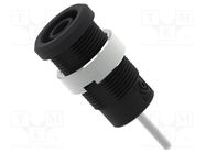 Socket; 4mm banana; 36A; 1kV; black; nickel plated; on panel,screw ELECTRO-PJP