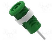 Connector: 4mm banana; socket; 36A; 1kV; green; nickel plated ELECTRO-PJP