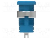 Connector: 4mm banana; socket; 25A; 1kV; blue; nickel plated ELECTRO-PJP