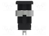 Connector: 4mm banana; socket; 25A; 1kV; black; nickel plated ELECTRO-PJP