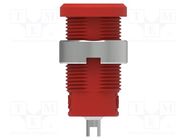 Connector: 4mm banana; socket; 25A; 1kV; red; nickel plated ELECTRO-PJP