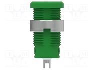 Connector: 4mm banana; socket; 25A; 1kV; green; nickel plated ELECTRO-PJP