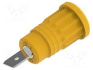 Connector: 4mm banana; socket; 36A; 1kV; yellow; nickel plated ELECTRO-PJP