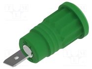 Connector: 4mm banana; socket; 36A; 1kV; green; nickel plated ELECTRO-PJP