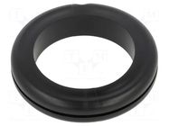 Grommet; Ømount.hole: 37mm; Øhole: 31.2mm; black; 0÷80°C; PVC ESSENTRA