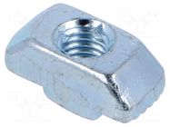 Nut; for profiles; Width of the groove: 8mm; steel; zinc; T-slot ELESA+GANTER