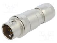 Connector: circular; HR10; push-pull; plug; 2A; gold-plated; PIN: 6 HIROSE