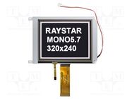 Display: TFT; 5.7"; 320x240; Illumin: LED; Dim: 160x109x8.5mm RAYSTAR OPTRONICS