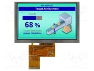 Display: TFT; 5"; 800x480; Illumin: LED; Dim: 120.7x75.8x2.8mm; RGB RAYSTAR OPTRONICS